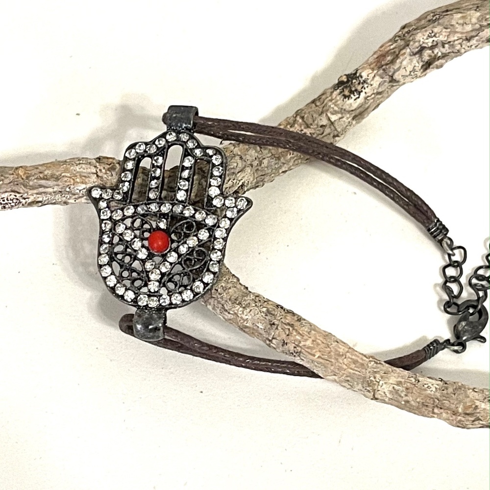 Hamsa hand bracelet.
